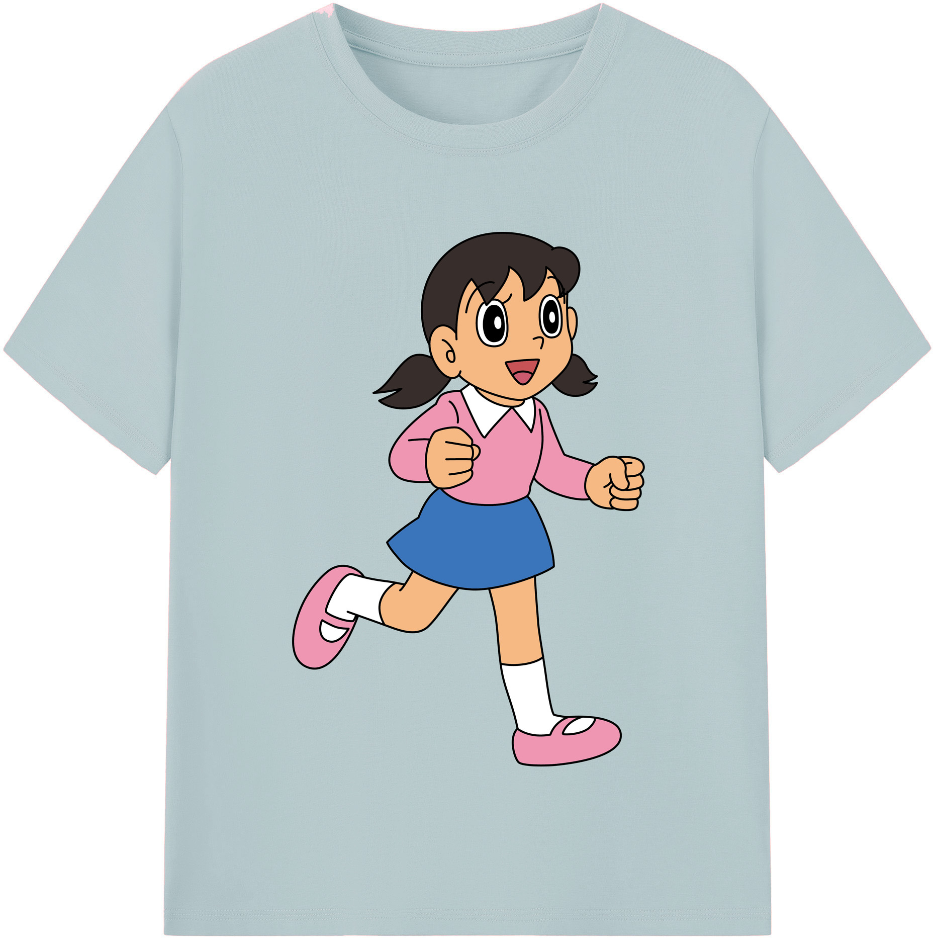 （画像用） ドラえもん みなもと しずか Doraemon Shizuka Minamoto 綿100％半袖Tシャツ（フロントプリント）